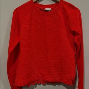 NWT J. Crew Vibrant Red Crew Neck Sweater